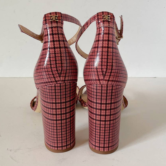 NWT Sam Edelman Yaro Pink Plaid Sandals, Size 7 🗣️LAST CHANCE🗣️ - Picture 4 of 5